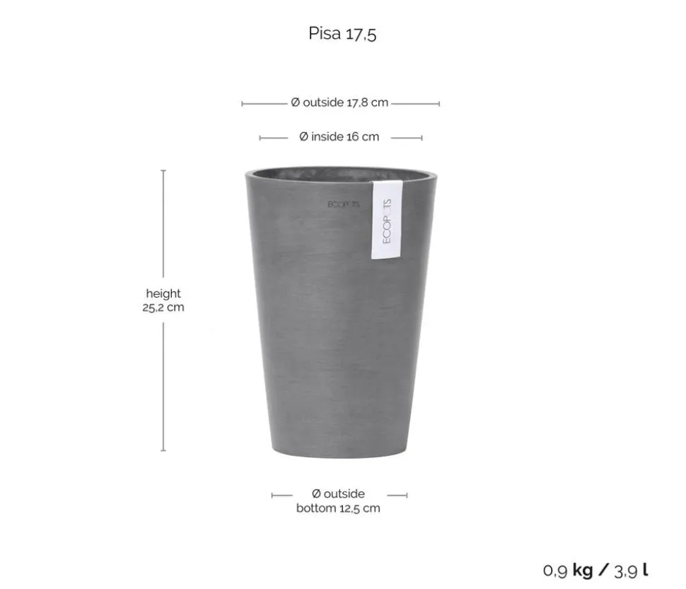 Ecopots Kunststoff-Topf Pisa
