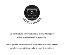 Ecopots Kunststoff-Topf Stockholm, rund