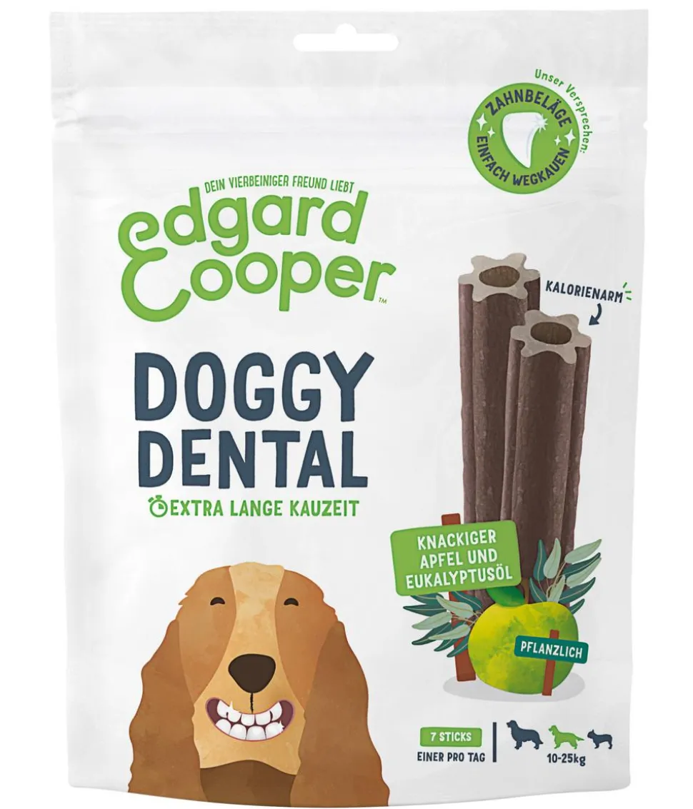 Edgard & Cooper Hundesnack Doggy Dental, Apfel & Eukalyptusöl, 8 x 105 g