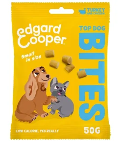 Edgard & Cooper Hundesnack Top Dog Bites, Small, Truthahn & Huhn, 15 x 50 g