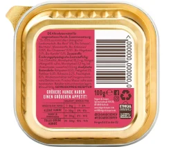 Edgard & Cooper Nassfutter für Hunde, Wunderbares Rind Adult, Bio, 17 x 100 g