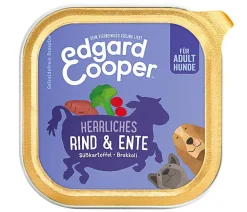 Edgard & Cooper Nassfutter für Hunde, Herrliches Rind & Ente Adult, 11 x 150 g