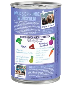 Edgard & Cooper Nassfutter für Hunde, Köstliches Rind Adult, 6 x 400 g
