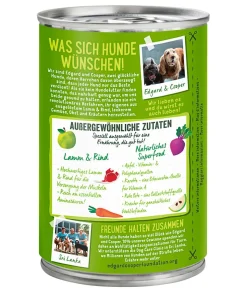 Edgard & Cooper Nassfutter für Hunde, Unwiderstehliches Lamm & Rind Adult, 6 x 400 g