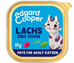 Edgard & Cooper Nassfutter für Katzen MSC-Lachs & Freilaufhuhn Paté Adult, 16 x 85 g