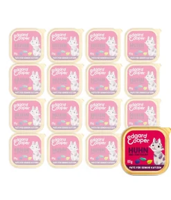 Edgard & Cooper Nassfutter für Katzen Freilaufhuhn & Freilauftruthahn Paté, Senior, 16 x 85 g