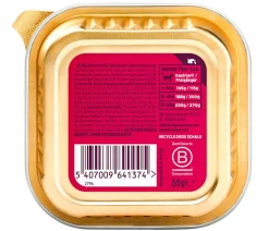 Edgard & Cooper Nassfutter für Katzen Freilauftruthahn & Freilaufhuhn Stückchen in Soße, Senior, 18 x 85 g