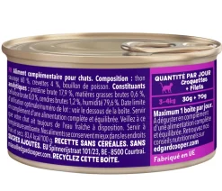Edgard & Cooper Nassfutter für Katzen Wildfang-Thunfisch & Garnele Filets, 24 x 70 g