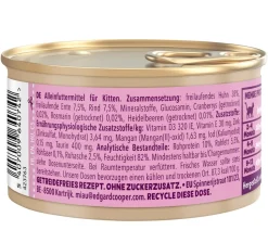 Edgard & Cooper Nassfutter für Katzen Freilaufente & Freilaufhuhn Stückchen in Soße, Kitten, 18 x 85 g