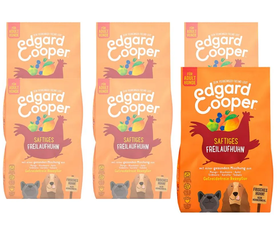 Edgard & Cooper Trockenfutter für Hunde, Saftiges Freilaufhuhn Adult