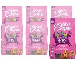Edgard & Cooper Trockenfutter für Hunde, Schmackhafter Hirsch & Freilaufente Adult