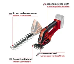 Einhell Akku Gras- und Strauchschere GE-CG 18/100 Li-Solo