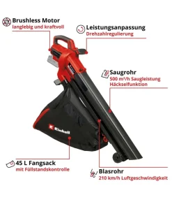 Einhell Akku-Laubsauger VENTURRO 18/210