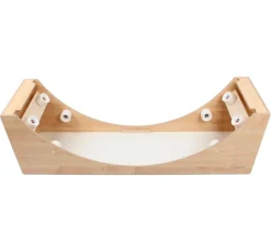 Elmato® Katzenlaufrad Simba L, stehend, natur/grau