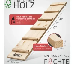 Elmato® Katzentreppe, 100 cm inkl. Verbindungsstück