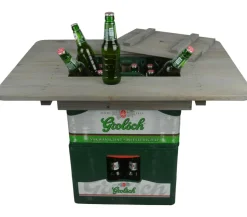 Esschert Holz-Bierkistentisch-Aufsatz mit Deckel, ca. B78/H11/T57 cm