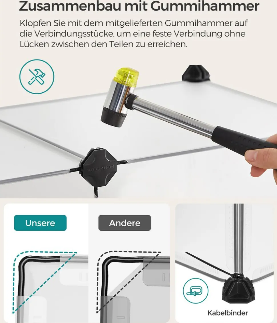 Feandrea Freigehege aus Kunststoff, ca. B143/H46/T73 cm