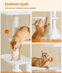 Feandrea Kratzbaum, cremeweiß, ca. B55/H143/T45 cm