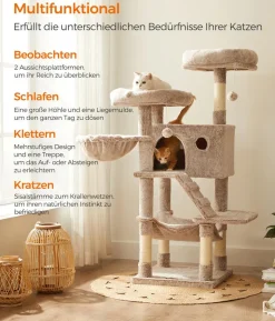 Feandrea Kratzbaum, hellbraun, ca. B49/H135/T49 cm