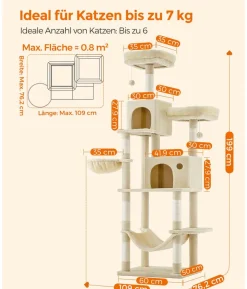 Feandrea Kratzbaum XXL, ca. B109/H199/T76,2 cm