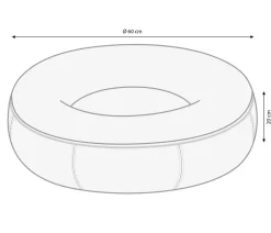 Feandrea Kuschelbett, rund, grau, Ø60/H20 cm