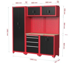 FEISTOS Werkzeugschrank Juno 2, ca. B198/H198/T45,7 cm