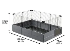 ferplast Nagerheim Multipla Open, schwarz, ca. B107/H50/T72 cm