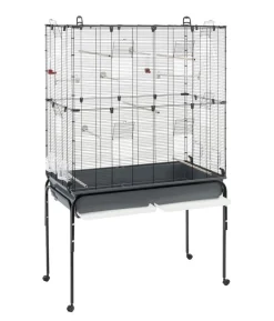 ferplast Vogelheim Planeta, schwarz, ca. B99,5/H170/T53 cm