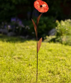 Ferrum Metall/Glas-Mohnblume, ca. H102 cm