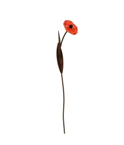 Ferrum Metall/Glas-Mohnblume, ca. H70 cm