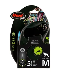 flexi® Hundeleine Seil-Leine Black Design, Medium, 5 m