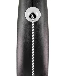 flexi® Hundeleine Seil-Leine Black Design, Medium, 5 m