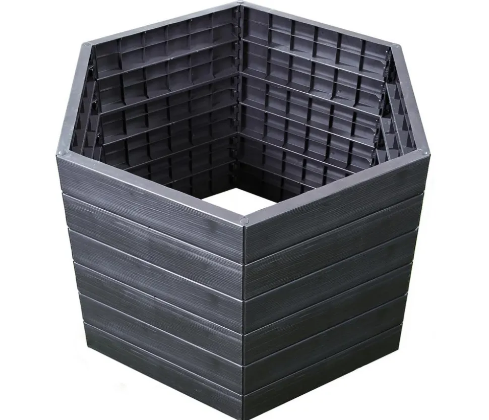 Garantia Kunststoff-Hochbeet Ergo Wood inkl. Wassersparsystem