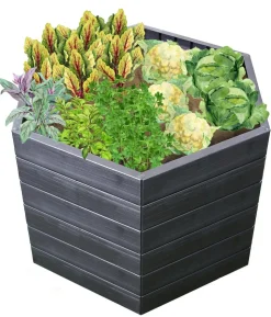 Garantia Kunststoff-Hochbeet Ergo Wood inkl. Wassersparsystem
