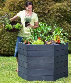 Garantia Kunststoff-Hochbeet Ergo Stone inkl. Wassersparsystem