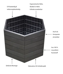 Garantia Kunststoff-Hochbeet Ergo Stone inkl. Wassersparsystem
