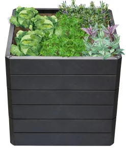 Garantia Kunststoff-Hochbeet Ergo Quadro Stone inkl. Wassersparsystem