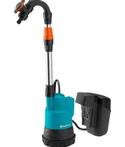 GARDENA Akku-Regenfasspumpe 2000/2 Set, ca. B14/H60/T14 cm