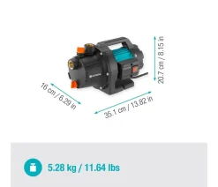 GARDENA Gartenpumpe 3000/4 BASIC, ca. B16/H20,7/T35,1 cm