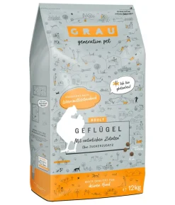 GRAU Trockenfutter für Hunde Adult, 12 kg