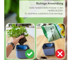 Gusta Garden Kräutertopf Herbs Buddy, ca. B16/H14/T14 cm