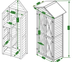 Habau Gartenschrank Lena, ca. B84/H178/T45 cm