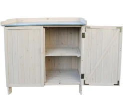 Habau Gartentisch Lino mit Unterschrank, ca. B98/H95/T48 cm