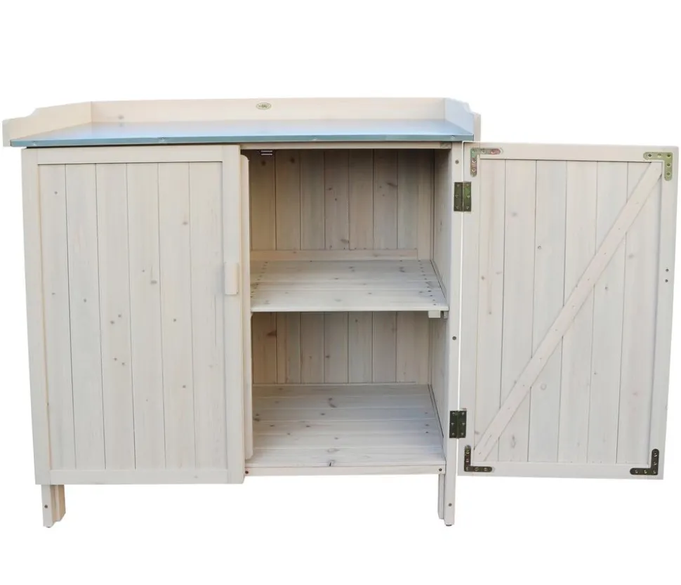 Habau Gartentisch Lino mit Unterschrank, ca. B98/H95/T48 cm