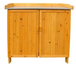 Habau Gartentisch mit Unterschrank, ca. B98/H95/T48 cm