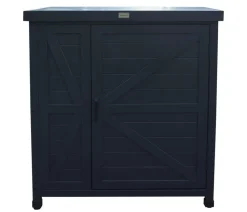 Habau Holz-Gartenschrank Logan, anthrazit, ca. B80/H91/T45 cm