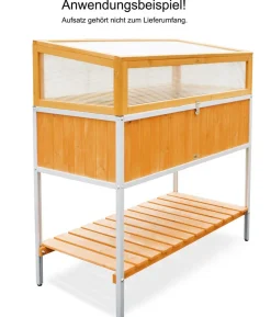 Habau Holz-Hochbeet mit Aluminiumrahmen, ca. B115/H89/T53,5 cm