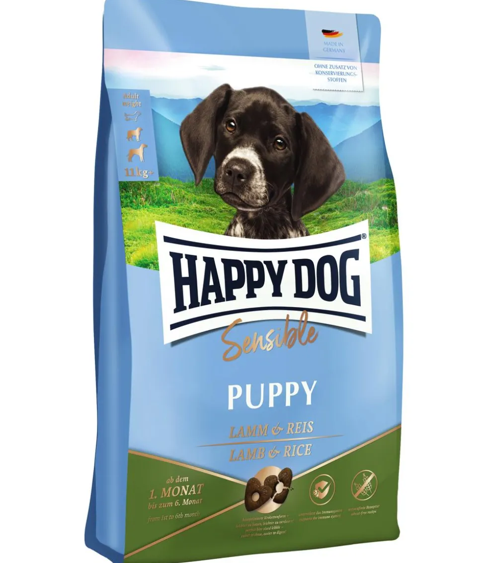 Happy Dog Trockenfutter für Hunde Sensible Puppy, Lamm & Reis