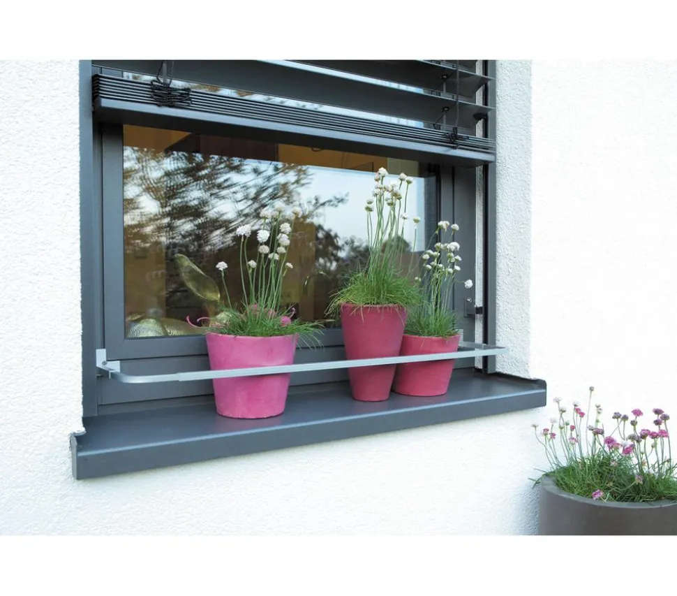 Hecht Aluminium-Blumenkastenhalterung Flora, 74-110 x 15,5-19 cm