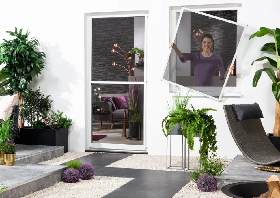 Hecht Fliegengitter Fenster mit Pollenschutz, ca B100/H120 cm